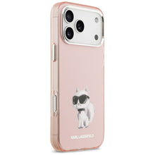 Заредете изображение във визуализатора на галерията – KARL LAGERFELD case for IPHONE 17 Pro compatible with MagSafe KLHMP17LHGKCGKBK (IML Glitter k&amp;C Sketch Logo) black
