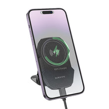 Заредете изображение във визуализатора на галерията – Borofone Car holder BH216 Adelante magnetic with induction charging to dashboard black
