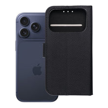 Заредете изображение във визуализатора на галерията – Anti-Theft 4Card RFID Book Case for IPHONE 17 PRO MAX black tech fabric
