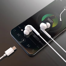 Заредете изображение във визуализатора на галерията – Dudao X3C+ wired USB-C in-ear headphones 1.2m - white
