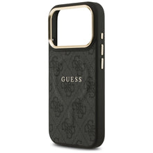 Заредете изображение във визуализатора на галерията – GUESS case for IPHONE 17 Pro compatible with MagSafe GUHMP17LP4MSEGCK (PU 4G W/ Classic) black
