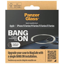 Заредете изображение във визуализатора на галерията – MagSafe PanzerGlass Bang ON ring for iPhone 12 / 13 / 14 / 15 - silver
