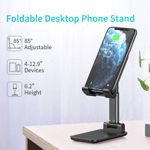 Заредете изображение във визуализатора на галерията – Choetech H88-BK foldable stand for a phone or tablet - black
