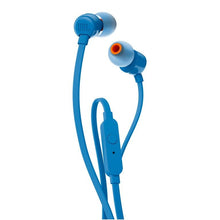 Заредете изображение във визуализатора на галерията – Wire earphones Jack 3,5 mm JBL T110 blue
