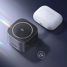 Заредете изображение във визуализатора на галерията – Ugreen W702 3in1 inductive charger with MagSafe / Qi2 and USB-C port for phone / headphones - black
