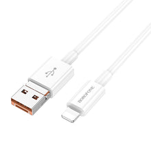 Заредете изображение във визуализатора на галерията – Borofone Cable BX102 Winner - USB + Type C to Lightning - PD 27W 1 metre white
