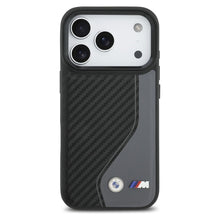 Заредете изображение във визуализатора на галерията – BMW case for IPHONE 17 Pro compatible with MagSafe BMHMP17L25PCCSCAK (PU Carbon Logo) anthracite
