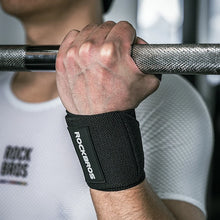 Заредете изображение във визуализатора на галерията – Rockbros 0431001 sports wristband - black (2 pcs.)
