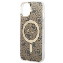 Заредете изображение във визуализатора на галерията – Guess 4G MagSafe case for iPhone 15 / 14 / 13 - brown
