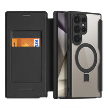 Заредете изображение във визуализатора на галерията – Dux Ducis Skin X Pro case with flap and magnetic ring for Samsung S24 Ultra - black
