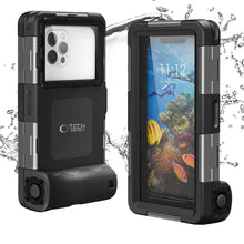 Заредете изображение във визуализатора на галерията – Tech-Protect Waterproof Case waterproof IPX8 for smartphones 4.7-6.7" - black
