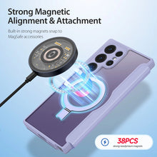 Заредете изображение във визуализатора на галерията – Dux Ducis Skin X Pro case with flap and magnetic ring for Samsung S24 Ultra - purple
