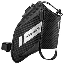 Заредете изображение във визуализатора на галерията – Rockbros C32BK saddle bag 1.5 l with water bottle pocket - black
