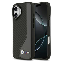 Заредете изображение във визуализатора на галерията – BMW case for IPHONE 17 compatible with MagSafe BMHMP17S25PCCSCAK (PU Carbon Logo) anthracite

