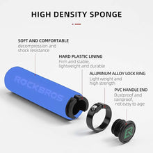 Заредете изображение във визуализатора на галерията – Rockbros BT1001BLBK sponge bicycle handlebar grips - blue and black
