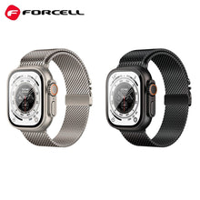 Заредете изображение във визуализатора на галерията – FORCELL F-DESIGN FA11 stainless steel strap for APPLE Watch 42 / 44 / 45 / 49 mm silver
