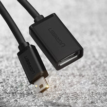 Заредете изображение във визуализатора на галерията – Ugreen US249 10383 mini USB-B (male) / USB-A (female) OTG adapter 10cm - gray
