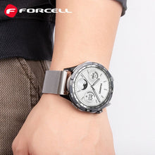 Заредете изображение във визуализатора на галерията – FORCELL F-DESIGN FS11 magnetic stailess steel strap for SAMSUNG Watch 22 mm silver
