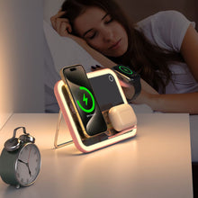 Заредете изображение във визуализатора на галерията – FORCELL F-ENERGY Mag Mirror 15W 3 in 1 wireless charger compatible with MagSafe / Apple Watch / Samsung Watch / Airpods pink
