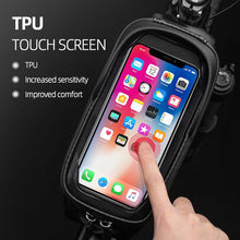 Заредете изображение във визуализатора на галерията – Rockbros B68 armored bicycle bag with phone cover 1.5l - black
