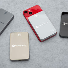 Заредете изображение във визуализатора на галерията – FORCELL F-ENERGY F10K8 Super Slim powerbank compatible with MagSafe PD3.0 QC4.0 15W 10000 mAh white

