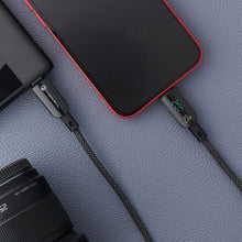 Заредете изображение във визуализатора на галерията – FORCELL F-ENERGY C276 cable Type C to Lightning PD 3A 27W Digital 1,2 m black
