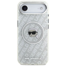 Заредете изображение във визуализатора на галерията – KARL LAGERFELD case for IPHONE 17 Air compatible with MagSafe KLHMP17MHMKBKHOG (IML KL Head Logo) gray
