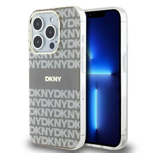 Заредете изображение във визуализатора на галерията – Original Case DKNY hardcase IML Mono &amp; Stripe MagSafe DKHMP15XHRHSEE for Iphone 15 Pro Max beige

