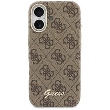 Заредете изображение във визуализатора на галерията – GUESS case for IPHONE 17 compatible with MagSafe GUHMP17S5P4FWMSW (PU FW 4G Script) brown
