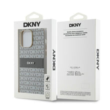 Заредете изображение във визуализатора на галерията – Original Case DKNY hardcase Leather Mono Stripe &amp; Metal Logo DKHCP14LPRTHSLE for Iphone 14 Pro beige
