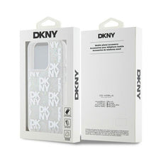 Заредете изображение във визуализатора на галерията – DKNY case for IPHONE 15 Pro DKHCP15LLCPEPT (DKNY HC Liquid Glitters W/Checkered Pattern) white
