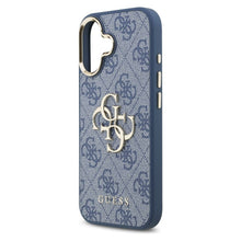 Заредете изображение във визуализатора на галерията – GUESS case for IPHONE 17 GUHCP17S4GMGCBL (PU W/ Big 4G Classic Logo) gold blue
