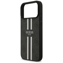 Заредете изображение във визуализатора на галерията – GUESS case for IPHONE 17 Pro Max compatible with MagSafe GUHMP17XP4RPSK (4G Printed Stripes) black
