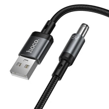 Заредете изображение във визуализатора на галерията – Cable USB A to DC 5,5mm Hoco 5V/1A 1m X129 Advantage black
