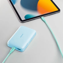 Заредете изображение във визуализатора на галерията – Joyroom JR-W020 20W 10000mAh MagSafe Powerbank + USB-A - USB-C 0.25m cable - light blue
