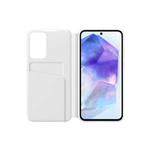 Заредете изображение във визуализатора на галерията – Samsung Smart View Wallet EF-ZA556CWEGWW case with flap for Samsung Galaxy A55 - white
