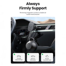 Заредете изображение във визуализатора на галерията – Ugreen CD345 magnetic car holder for air vent - black
