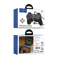 Заредете изображение във визуализатора на галерията – Wire gamepad Hoco for PC Fast Link GA3 black
