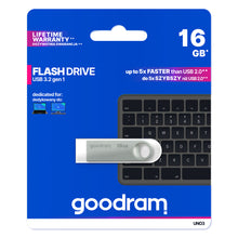 Заредете изображение във визуализатора на галерията – GOODRAM Pendrive UNO3 -  16GB USB 3.2 gen 1 Silver
