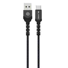 Заредете изображение във визуализатора на галерията – Blavec Cable Raptor braided - USB to Type C - 3A 0,5 meters (CRA-UC3BG05) black-grey
