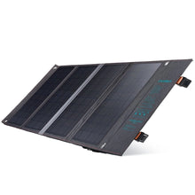 Заредете изображение във визуализатора на галерията – Choetech tourist USB solar charger, USB C 36W QC PD gray (SC006)
