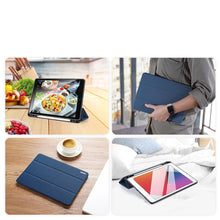 Заредете изображение във визуализатора на галерията – Dux Ducis Domo case with flap and smart sleep for iPad 7 / 8 / 9 10.2'' - blue
