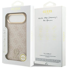 Заредете изображение във визуализатора на галерията – GUESS case for IPHONE 17 Air compatible with MagSafe GUHMP17MP4GRMDEP (PU W/ 4G Strass Logo) pink
