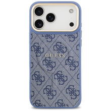 Заредете изображение във визуализатора на галерията – GUESS case for IPHONE 17 Pro Max compatible with MagSafe GUHMP17XP4MSEGCB (PU 4G W/ Classic) blue
