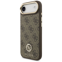 Заредете изображение във визуализатора на галерията – GUESS case for IPHONE 17 Air compatible with MagSafe GUHMP17MP4G4DCSW (PU W/ Strass Logo &amp; Big Strap Metal Buttons) brown

