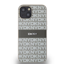 Заредете изображение във визуализатора на галерията – Original Case DKNY hardcase Leather Mono Stripe &amp; Metal Logo DKHCP14SPRTHSLE for Iphone 14/15/13 beige
