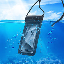 Заредете изображение във визуализатора на галерията – Waterproof case for mobile phone Hoco IP68 240 x 120 x 15 mm HX53 black
