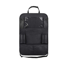 Заредете изображение във визуализатора на галерията – Car organizer for front seats with compartments black
