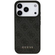Заредете изображение във визуализатора на галерията – GUESS case for IPHONE 17 Pro GUHCP17LG4GFGR (PU 4G Classic) black

