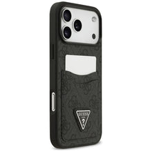 Заредете изображение във визуализатора на галерията – GUESS case for IPHONE 17 Pro Max GUHCP17XP4TPK (4G Double Card Triangle) black
